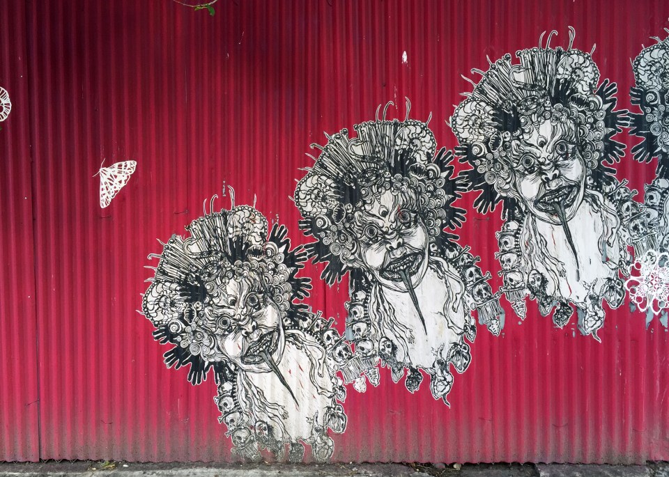 leap & hop new irk travel with kids street art scary monster